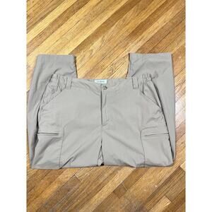LL Bean Womens Pull On Stretch Casual Hiking Outdoor Pocket Pant Size M Crop